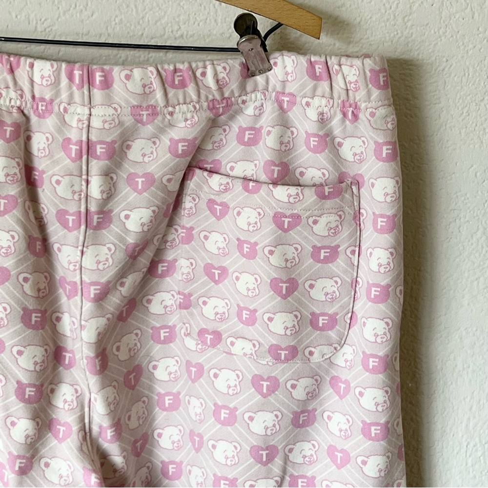 Y2K 2000s mcbling pink Teddy Fresh bear and hearts pastel sweatpants - Picture 3 of 8